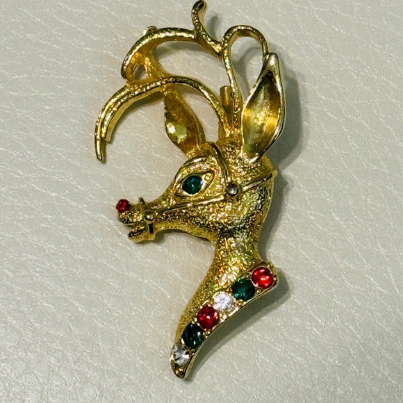 Vintage Brooch Avante Designer Pin Pendant Rudolph Retro Jewelry Ladies Fashion - Picture 8 of 15